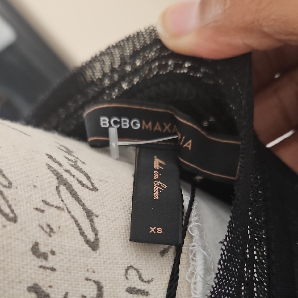 BCBGMaxAzria Black Sheer Detail Dress - Picture 2 of 4
